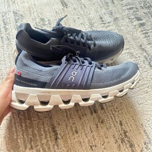 On Running Women’s Navy and White Athletic Shoes